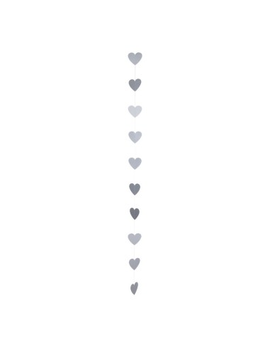 Guirnalda de corazones de papel para la decoración en del día de los enamorados