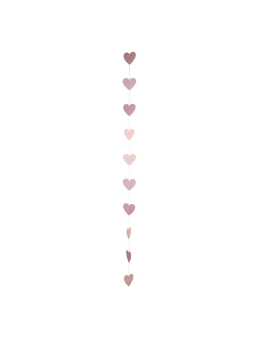Guirnalda de corazones de papel para la decoración en del día de los enamorados