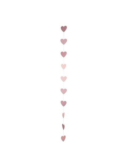 Guirnalda de corazones de papel para la decoración en del día de los enamorados