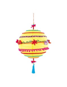 Lampara de papel para la decoración de verano en escaparates de tiendas o comercios 2