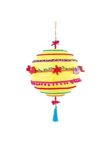 Lampara de papel para la decoración de verano en escaparates de tiendas o comercios