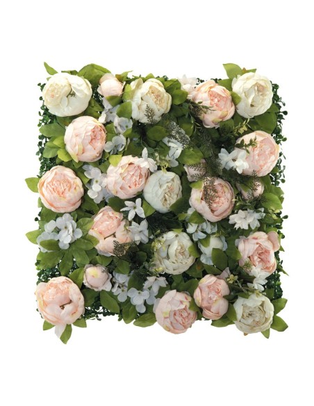 Panel de flores para la decoración de verano en escaparates de tiendas o comercios