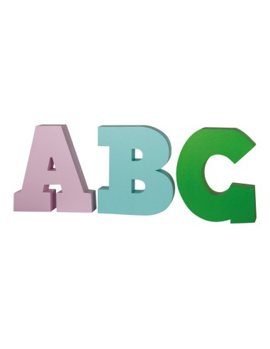 Letras abc para la decoración de verano en escaparates de tiendas o comercios