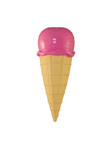 Helado de fresa para la decoración de verano en escaparates de tiendas o comercios