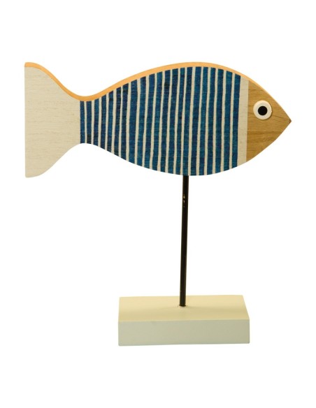 Pescado en plato base para la decoración de verano en escaparates de tiendas o comercios