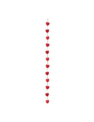 Guirnalda corazón de terciopelo para la decoración en del día de los enamorados
