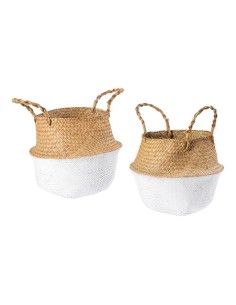 Cesta para decoración de escaparates con plantas artificiales 2