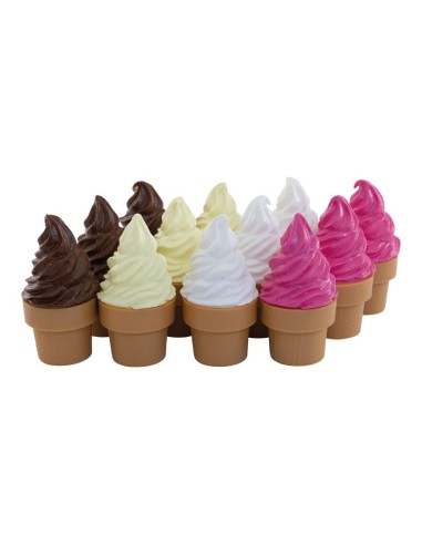 Helados para la decoración de verano en escaparates de tiendas o comercios