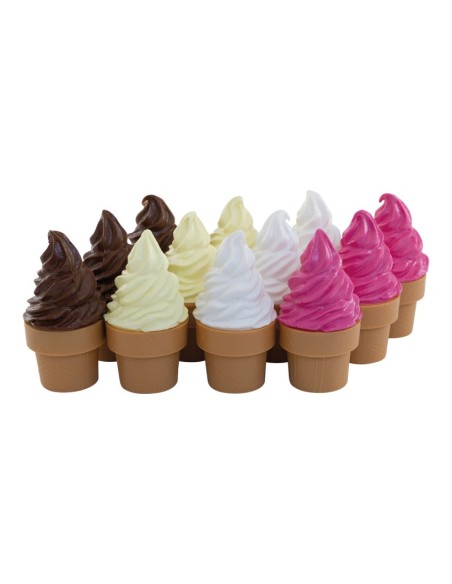 Helados para la decoración de verano en escaparates de tiendas o comercios