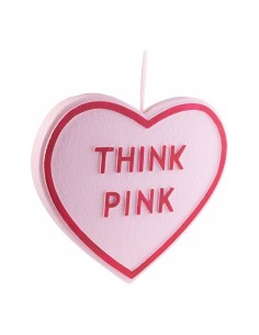 Corazón con letras »piensa rosa« para la decoración en del día de los enamorados 2
