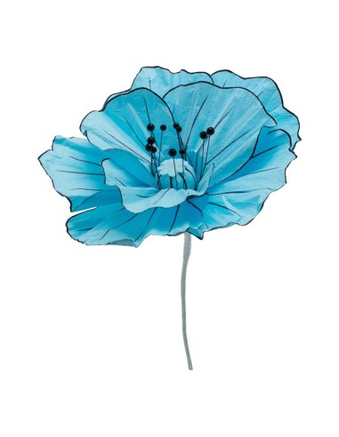 Flor fantasía de papel para la decoración de verano en escaparates de tiendas o comercios