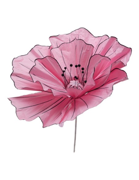 Flor fantasía de papel para la decoración de verano en escaparates de tiendas o comercios