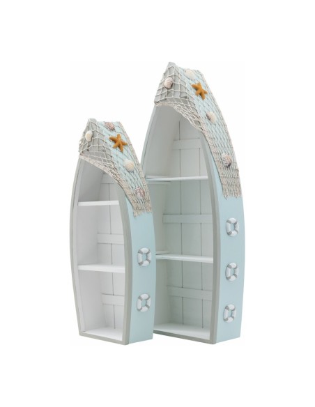 Estantes en forma de barco para la decoración de verano en escaparates de tiendas o comercios