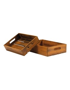 Cajas de madera en conjunto para la decoración de verano en escaparates de tiendas o comercios 2