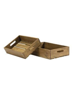Cajas de madera en conjunto para la decoración de verano en escaparates de tiendas o comercios 2