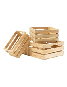 Cajas de madera en conjunto para la decoración de verano en escaparates de tiendas o comercios 2