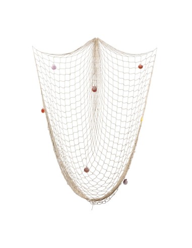 Red de pesca para la decoración de verano en escaparates de tiendas o comercios