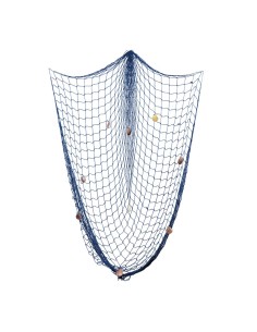 Red de pesca para la decoración de verano en escaparates de tiendas o comercios 2