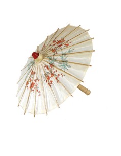 Paraguas de papel para la decoración de verano en escaparates de tiendas o comercios 2