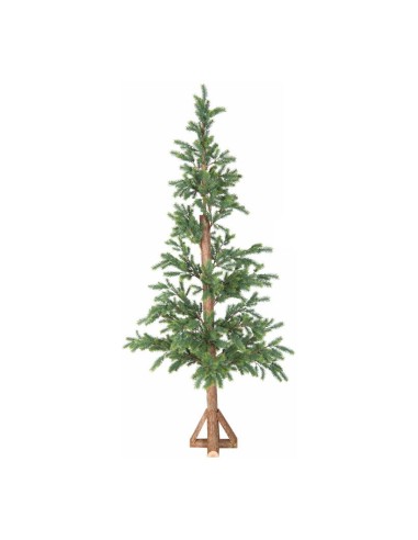 Abeto con base de madera triangular para escaparates de otoño en tiendas y centros comerciales