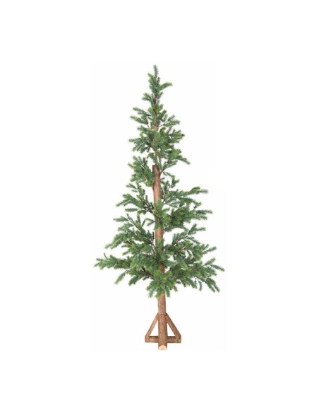 Abeto con base de madera triangular para escaparates de otoño en tiendas y centros comerciales