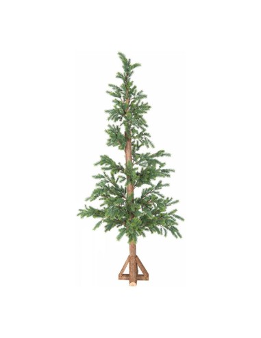 Abeto con base de madera triangular para escaparates de otoño en tiendas y centros comerciales
