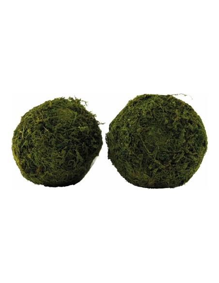 Bolas de musgo plástico para escaparates otoñales en tiendas y centros comerciales