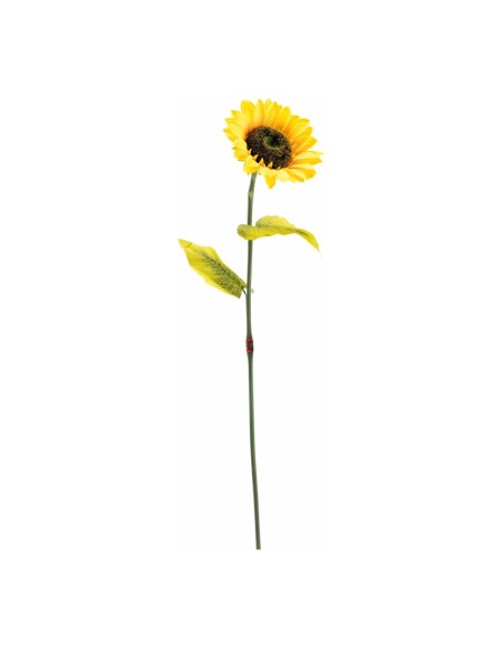 Girasol con 2 hojas para la decoración de otoño en escaparates de tiendas o comercios
