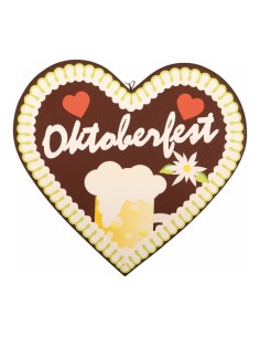 Corazón de pan de jengibre "Oktoberfest" para la decoración de fiestas populares y escaparates 2