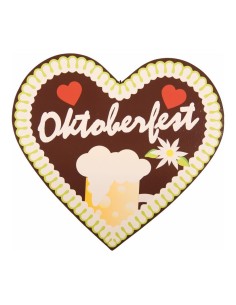 Corazón de pan de jengibre "Oktoberfest" para la decoración de fiestas populares y escaparates 2