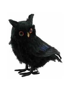 Búho de pie para Halloween en escaparates de tiendas 2