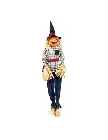 Espantapájaros cabeza calabaza Para escaparates y fiestas en Halloween