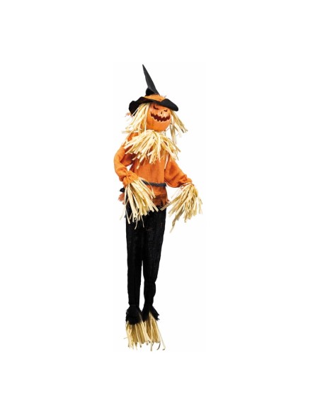 Espantapájaros cabeza calabaza Para escaparates y fiestas en Halloween
