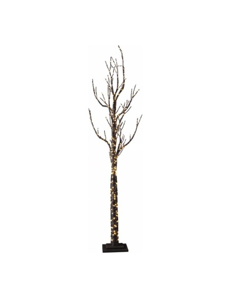 Árbol cartón LEDS para la decoración de navidad con bolas y accesorios