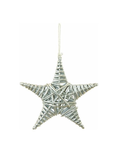 Estrella de mimbre para la decoración de centros comerciales calles y tiendas