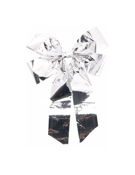 Lazo de papel metalizado para la decoración de árboles de navidad