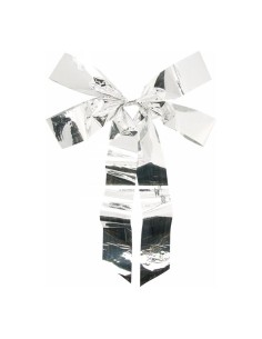 Lazo de papel metalizado para la decoración de árboles de navidad 2