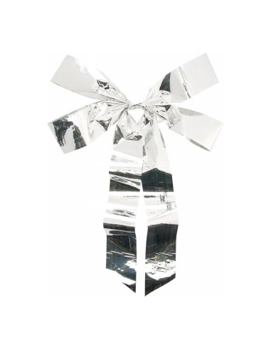 Lazo de papel metalizado para la decoración de árboles de navidad