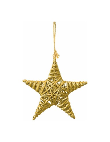 Estrella de mimbre para la decoración de centros comerciales calles y tiendas