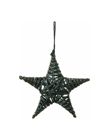 Estrella de mimbre para la decoración de centros comerciales calles y tiendas