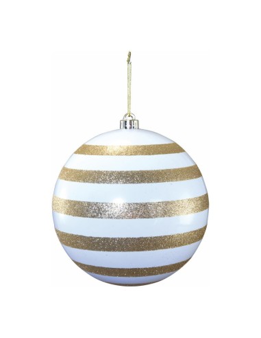 Bola de Navidad blanca/dorada para la decoración árboles navideños para tiendas y centros comerciales