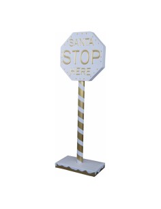 Señal de Stop Santa para la decoración navideña de centros comerciales calles tiendas 2