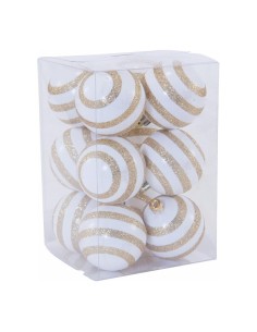 Bolas de Navidad blancas/doradas para la decoración árboles navideños para tiendas y centros comerciales 2