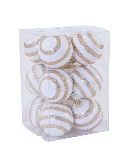 Bolas de Navidad blancas/doradas para la decoración árboles navideños para tiendas y centros comerciales
