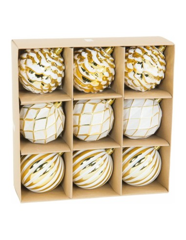 Bolas de Navidad blancas/doradas para la decoración árboles navideños para tiendas y centros comerciales