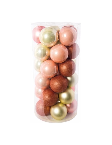 Bolas de Navidad rosa claro/dorado para la decoración árboles navideños para tiendas y centros comerciales
