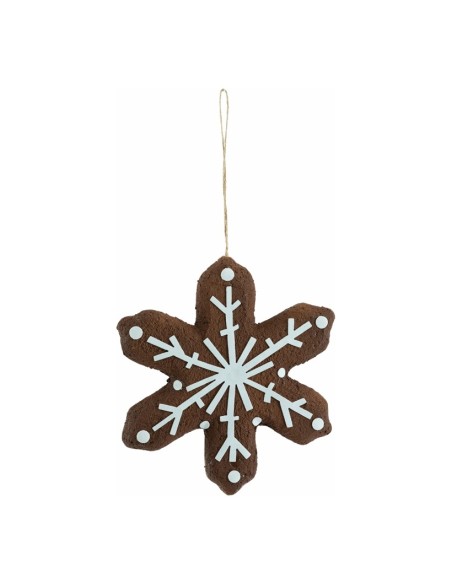 Pan de jengibre "copo de nieve" para la decoración navideña de centros comerciales calles tiendas