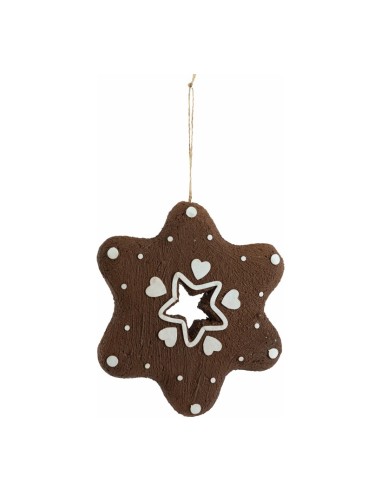 Pan de jengibre "copo de nieve" para la decoración navideña de centros comerciales calles tiendas