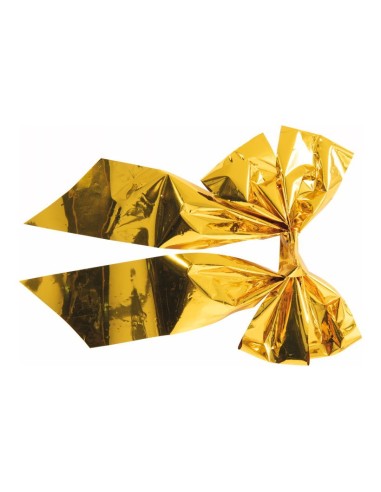 Lazo de papel metalizado para la decoración de árboles de navidad