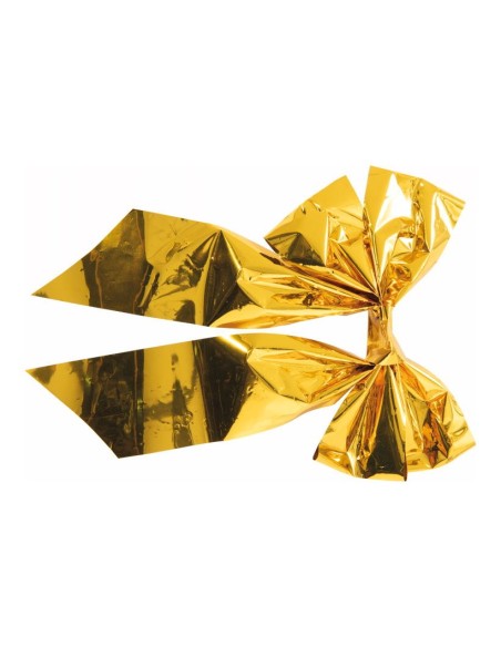 Lazo de papel metalizado para la decoración de árboles de navidad